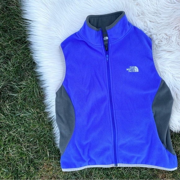 The North Face blue fleece vest medium - Picture 1 of 5